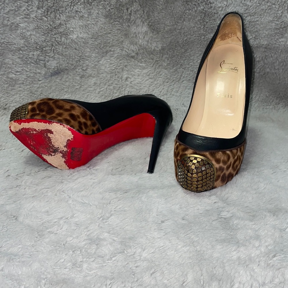 Christian Louboutin Maggie Pong Leopard Chad/K - Picture 1 of 13